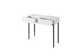 Modern Console Table Dresser Dressing Table Nicole, matt white, black legs