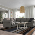 EKTORP Corner sofa, 4-seat, Hakebo dark grey