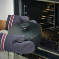 VARDAGEN Casserole with lid, enamelled cast iron matt/black, 5 l