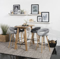 Bar Stool Grace, low, light grey