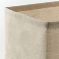 PURRPINGLA Box, set of 3, textile/beige, 20x38x12 cm