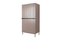 Wardrobe Nicole with Drawer Unit 100 cm, antique pink, black legs