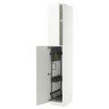 METOD High cabinet with cleaning interior, white/Stensund white, 40x60x240 cm