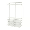BOAXEL 2 sections, white, 122x40x201 cm