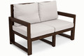Outdoor Furniture Set Malta for 4 persons, dark brown/grey
