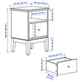 IDANÄS Bedroom furniture, set of 4, white, 140x200 cm