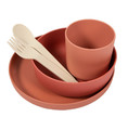 Bo Jungle B-CPLA Biodegradable Children's Tableware Set 5pcs Terracota