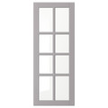 BODBYN Glass door, grey, 40x100 cm