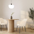 Upholstered Chair Emilia Velvet, sand/black
