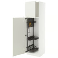 METOD High cabinet with cleaning interior, white/Veddinge white, 60x60x200 cm