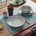 GLADELIG Deep plate, grey, 21 cm