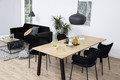 Set of Dining Chairs with Armrests, black