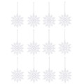 Christmas Hanging Decoration Snowflake 10cm 12pcs, white