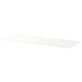 BESTÅ Top panel for TV, glass/white, 120x40 cm