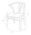 Chair Wicker, natural/black