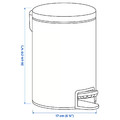 GANSJÖN Waste bin, light green, 3 l