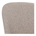 Upholstered Chair Cloe, light grey/chrome