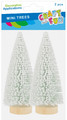 CRAFT WITH FUN Decorative Christmas Tree Figurines, 15 cm, Set of 2
