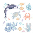 Wall Sticker Set - Ocean Animals II