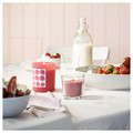 BLODBOK Scented candle in glass, Strawberry/bright pink, 25 hr
