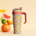 Thermal Mug Miami Floral, yellow