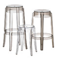 Bar Stool Ghost 66cm, grey transparent