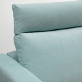 VIMLE 3-seat sofa with chaise longue, with headrest Saxemara/light blue