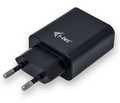 i-tec USB Power Charger Europlug 2 port 2.4A Black 2x USB Port DC 5v/max 2.4A