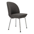 Upholstered Chair Cloe, dark grey/chrome