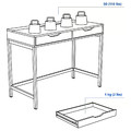 ALEX Desk, dark grey, 100x48 cm