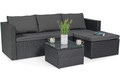 Outdoor Corner Furniture Set ROMA, black/grey