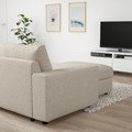 VIMLE 4-seat sofa with chaise longue, with wide armrests/Gunnared beige