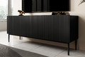 TV Cabinet Nicole 150 cm, matt black/black legs