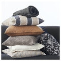 MOROTSMOTT Cushion cover, grey-beige/anthracite, 50x50 cm