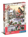 Clementoni Jigsaw Puzzle 1000pcs Christmas Robin & Holly