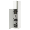 METOD High cabinet with cleaning interior, white/Stensund white, 40x60x200 cm