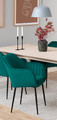 Upholstered Chair Emilia Velvet, bottle green/black