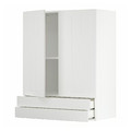 METOD / MAXIMERA Wall cabinet w 2 doors/2 drawers, white/Stensund white, 80x100 cm