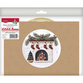 Christmas DIY Embroidery Kit: Festive Fireplace