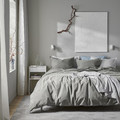 ÄNGSLILJA Duvet cover and pillowcase, grey, 150x200/50x60 cm
