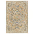 JÄRNVÄG Rug, low pile, ornament pattern beige/dark beige, 133x195 cm