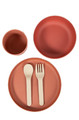 Bo Jungle B-CPLA Biodegradable Children's Tableware Set 5pcs Terracota