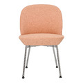 Upholstered Chair Cloe, pink/chrome