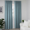 TIBAST Curtains, 1 pair, blue, 145x300 cm