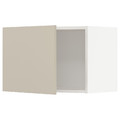 METOD Wall cabinet, white/Havstorp beige, 60x40 cm