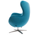 Armchair Egg Velvet, blue