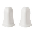GoodHome External Corner for PVC Skirting Duo 59 mm white, 2 pack