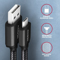 AXAGON USB Cable BUMM-AM20AB cable MicroUSB USB-A, 2