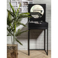 Nightstand Bedside Table Dressing Table with Mirror Leyla, black