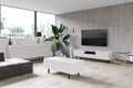 TV Cabinet Scalia II 190, matt white, black legs